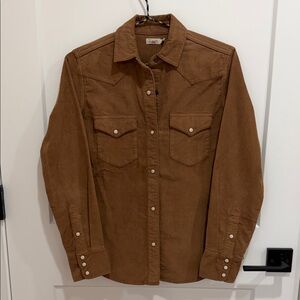 Faherty corduroy snap western shirt